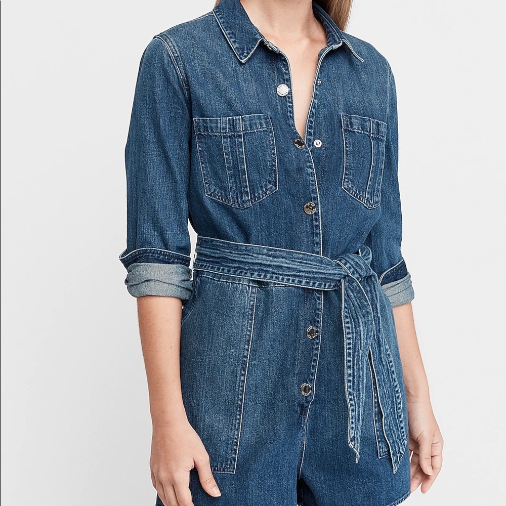 NWT Express Denim Romper - XS